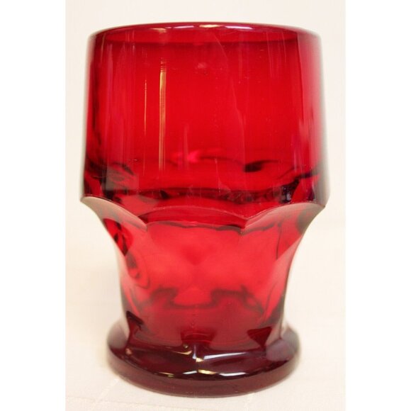 7 Viking Drinking Glass Tumbler Goblet Honeycomb Ruby Red lite Blue Clear Cobalt - Picture 8 of 16